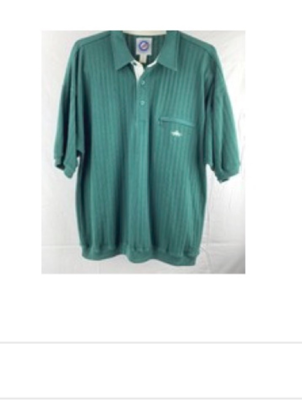 Vintage Greenline International Aviation Airplanes Green Polo Mens